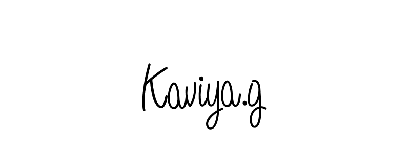 How to make Kaviya.g name signature. Use Angelique-Rose-font-FFP style for creating short signs online. This is the latest handwritten sign. Kaviya.g signature style 5 images and pictures png