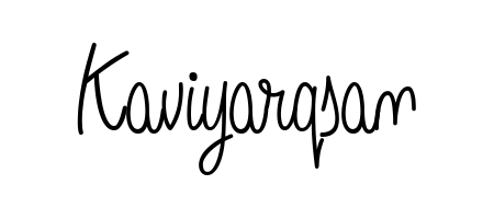 A sleek calligraphic signature for name Kaviyarqsan utilizing Angelique-Rose-font-FFP styling. Great for adding personal signatures to photos and art. Kaviyarqsan signature style 5 images and pictures png