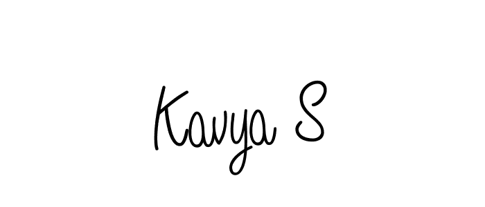 Design your own signature with our free online signature maker. With this signature software, you can create a handwritten (Angelique-Rose-font-FFP) signature for name Kavya S. Kavya S signature style 5 images and pictures png