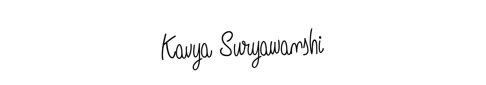 Also we have Kavya Suryawanshi name is the best signature style. Create professional handwritten signature collection using Angelique-Rose-font-FFP autograph style. Kavya Suryawanshi signature style 5 images and pictures png