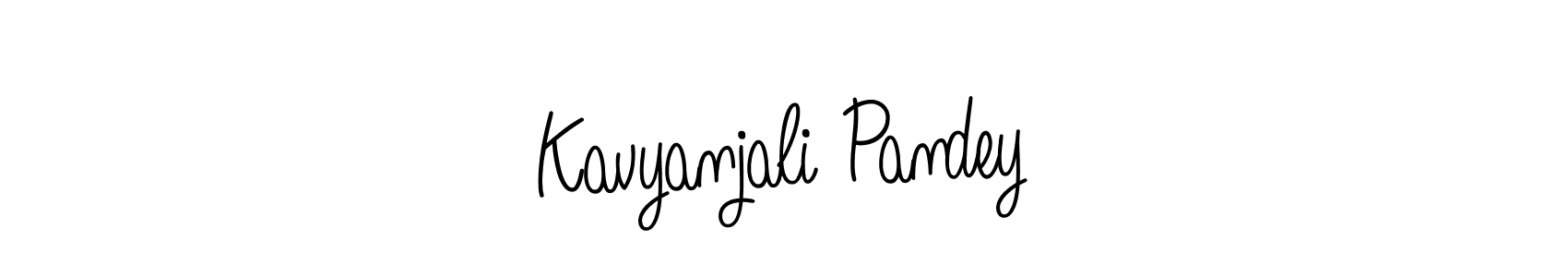 Kavyanjali Pandey stylish signature style. Best Handwritten Sign (Angelique-Rose-font-FFP) for my name. Handwritten Signature Collection Ideas for my name Kavyanjali Pandey. Kavyanjali Pandey signature style 5 images and pictures png