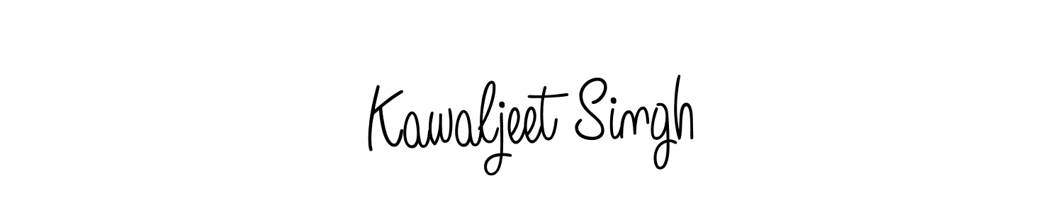 The best way (Angelique-Rose-font-FFP) to make a short signature is to pick only two or three words in your name. The name Kawaljeet Singh include a total of six letters. For converting this name. Kawaljeet Singh signature style 5 images and pictures png