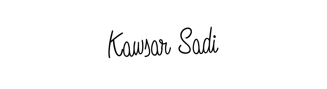 How to Draw Kawsar Sadi signature style? Angelique-Rose-font-FFP is a latest design signature styles for name Kawsar Sadi. Kawsar Sadi signature style 5 images and pictures png