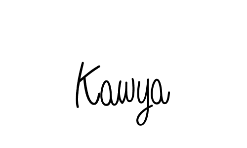 Design your own signature with our free online signature maker. With this signature software, you can create a handwritten (Angelique-Rose-font-FFP) signature for name Kawya. Kawya signature style 5 images and pictures png