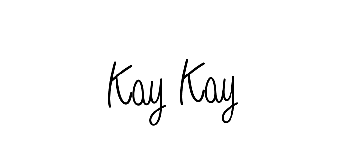 Design your own signature with our free online signature maker. With this signature software, you can create a handwritten (Angelique-Rose-font-FFP) signature for name Kay Kay. Kay Kay signature style 5 images and pictures png