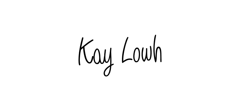 Use a signature maker to create a handwritten signature online. With this signature software, you can design (Angelique-Rose-font-FFP) your own signature for name Kay Lowh. Kay Lowh signature style 5 images and pictures png