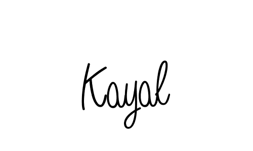 Make a beautiful signature design for name Kayal. With this signature (Angelique-Rose-font-FFP) style, you can create a handwritten signature for free. Kayal signature style 5 images and pictures png