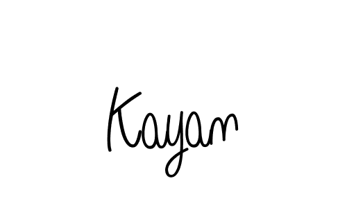 Design your own signature with our free online signature maker. With this signature software, you can create a handwritten (Angelique-Rose-font-FFP) signature for name Kayan. Kayan signature style 5 images and pictures png