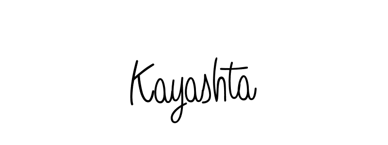 Make a beautiful signature design for name Kayashta. With this signature (Angelique-Rose-font-FFP) style, you can create a handwritten signature for free. Kayashta signature style 5 images and pictures png