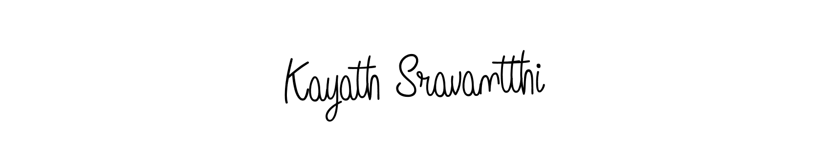 Use a signature maker to create a handwritten signature online. With this signature software, you can design (Angelique-Rose-font-FFP) your own signature for name Kayath Sravantthi. Kayath Sravantthi signature style 5 images and pictures png