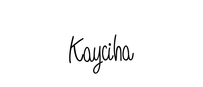 Design your own signature with our free online signature maker. With this signature software, you can create a handwritten (Angelique-Rose-font-FFP) signature for name Kayciha. Kayciha signature style 5 images and pictures png
