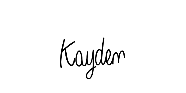 You should practise on your own different ways (Angelique-Rose-font-FFP) to write your name (Kayden) in signature. don't let someone else do it for you. Kayden signature style 5 images and pictures png