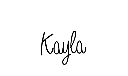 Create a beautiful signature design for name Kayla. With this signature (Angelique-Rose-font-FFP) fonts, you can make a handwritten signature for free. Kayla signature style 5 images and pictures png