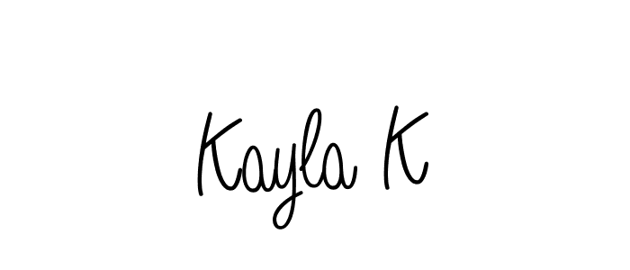 Angelique-Rose-font-FFP is a professional signature style that is perfect for those who want to add a touch of class to their signature. It is also a great choice for those who want to make their signature more unique. Get Kayla K name to fancy signature for free. Kayla K signature style 5 images and pictures png