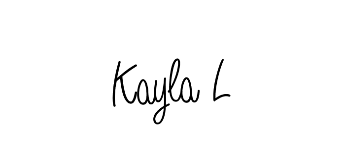 Kayla L stylish signature style. Best Handwritten Sign (Angelique-Rose-font-FFP) for my name. Handwritten Signature Collection Ideas for my name Kayla L. Kayla L signature style 5 images and pictures png