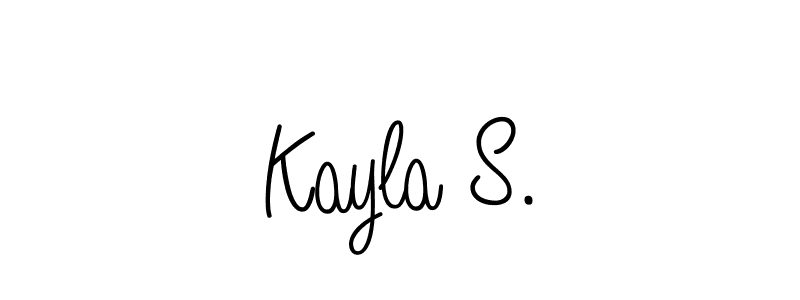 Create a beautiful signature design for name Kayla S.. With this signature (Angelique-Rose-font-FFP) fonts, you can make a handwritten signature for free. Kayla S. signature style 5 images and pictures png