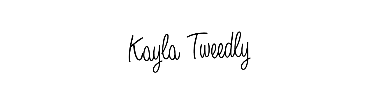 Make a beautiful signature design for name Kayla Tweedly. With this signature (Angelique-Rose-font-FFP) style, you can create a handwritten signature for free. Kayla Tweedly signature style 5 images and pictures png