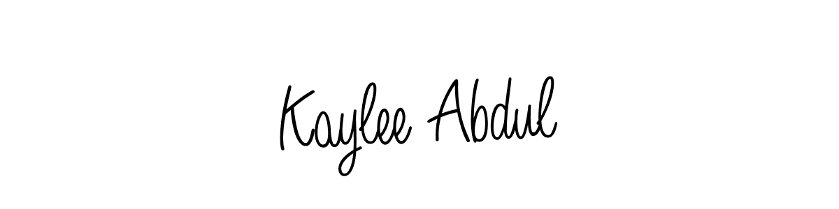 The best way (Angelique-Rose-font-FFP) to make a short signature is to pick only two or three words in your name. The name Kaylee Abdul include a total of six letters. For converting this name. Kaylee Abdul signature style 5 images and pictures png