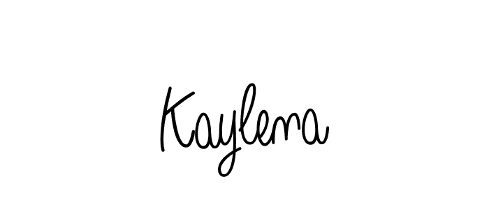 Use a signature maker to create a handwritten signature online. With this signature software, you can design (Angelique-Rose-font-FFP) your own signature for name Kaylena. Kaylena signature style 5 images and pictures png