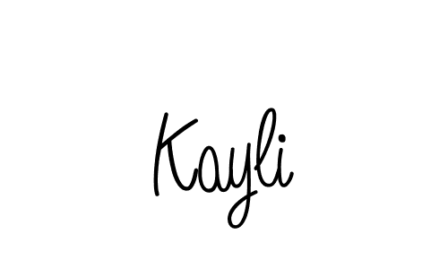 Design your own signature with our free online signature maker. With this signature software, you can create a handwritten (Angelique-Rose-font-FFP) signature for name Kayli. Kayli signature style 5 images and pictures png