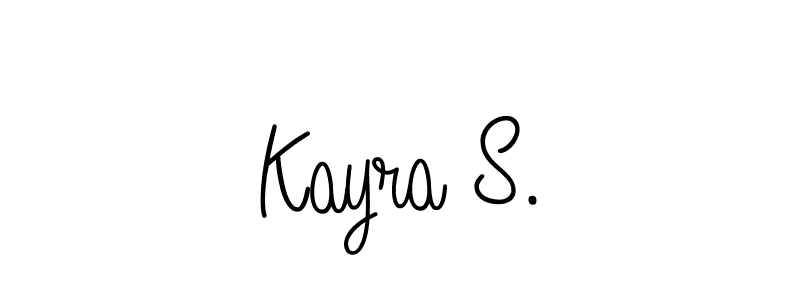 Make a beautiful signature design for name Kayra S.. With this signature (Angelique-Rose-font-FFP) style, you can create a handwritten signature for free. Kayra S. signature style 5 images and pictures png