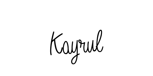 Design your own signature with our free online signature maker. With this signature software, you can create a handwritten (Angelique-Rose-font-FFP) signature for name Kayrul. Kayrul signature style 5 images and pictures png