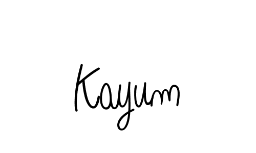 Kayum stylish signature style. Best Handwritten Sign (Angelique-Rose-font-FFP) for my name. Handwritten Signature Collection Ideas for my name Kayum. Kayum signature style 5 images and pictures png