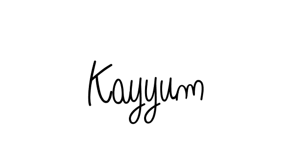 You should practise on your own different ways (Angelique-Rose-font-FFP) to write your name (Kayyum) in signature. don't let someone else do it for you. Kayyum signature style 5 images and pictures png