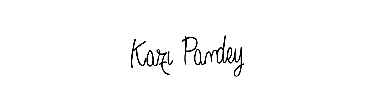 The best way (Angelique-Rose-font-FFP) to make a short signature is to pick only two or three words in your name. The name Kazı Pandey include a total of six letters. For converting this name. Kazı Pandey signature style 5 images and pictures png