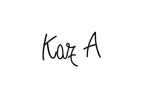 Make a short Kaz A signature style. Manage your documents anywhere anytime using Angelique-Rose-font-FFP. Create and add eSignatures, submit forms, share and send files easily. Kaz A signature style 5 images and pictures png