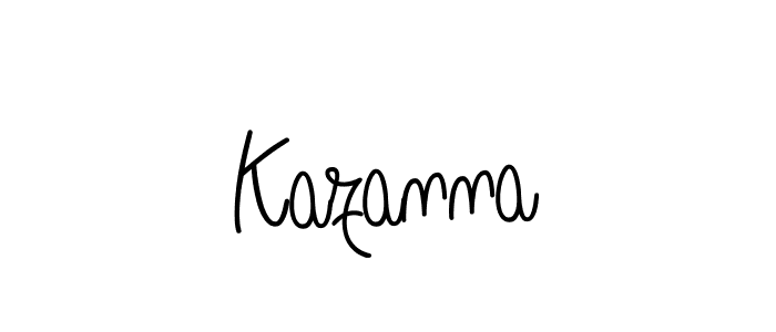 Create a beautiful signature design for name Kazanna. With this signature (Angelique-Rose-font-FFP) fonts, you can make a handwritten signature for free. Kazanna signature style 5 images and pictures png