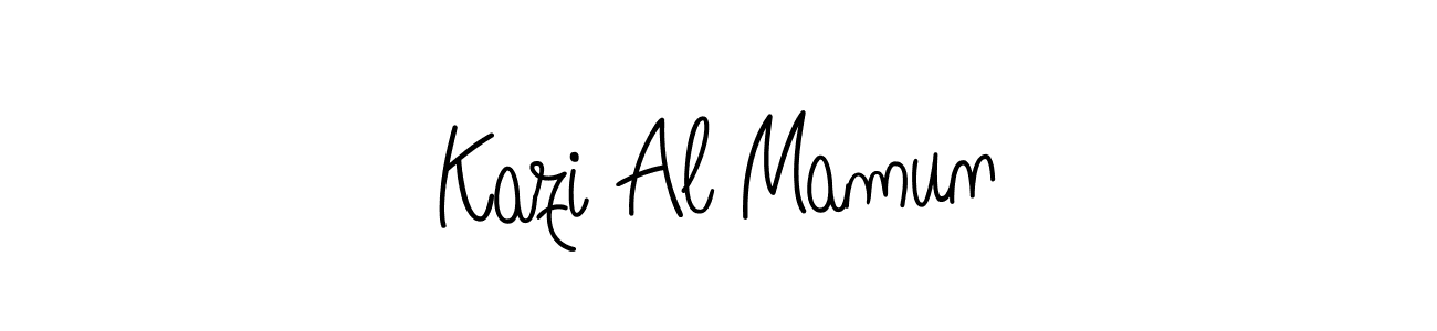 How to make Kazi Al Mamun name signature. Use Angelique-Rose-font-FFP style for creating short signs online. This is the latest handwritten sign. Kazi Al Mamun signature style 5 images and pictures png