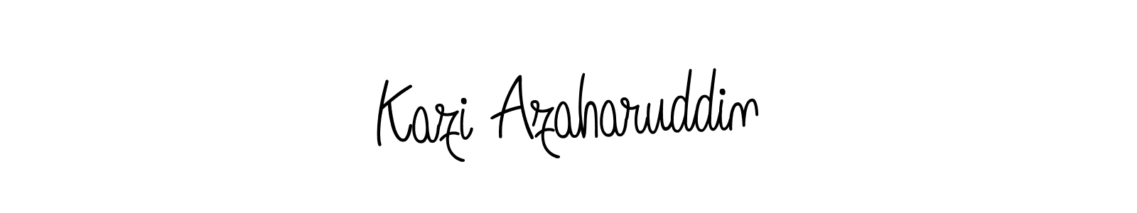 You should practise on your own different ways (Angelique-Rose-font-FFP) to write your name (Kazi Azaharuddin) in signature. don't let someone else do it for you. Kazi Azaharuddin signature style 5 images and pictures png