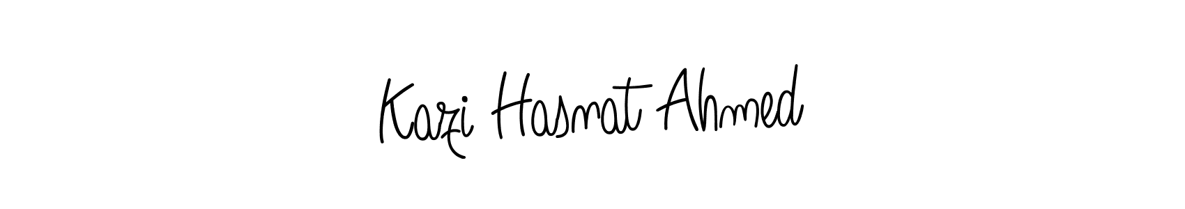 How to make Kazi Hasnat Ahmed name signature. Use Angelique-Rose-font-FFP style for creating short signs online. This is the latest handwritten sign. Kazi Hasnat Ahmed signature style 5 images and pictures png