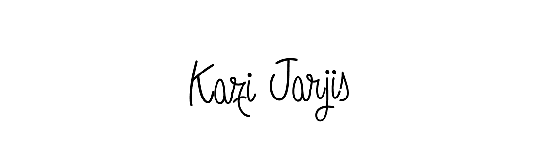 How to make Kazi Jarjis name signature. Use Angelique-Rose-font-FFP style for creating short signs online. This is the latest handwritten sign. Kazi Jarjis signature style 5 images and pictures png