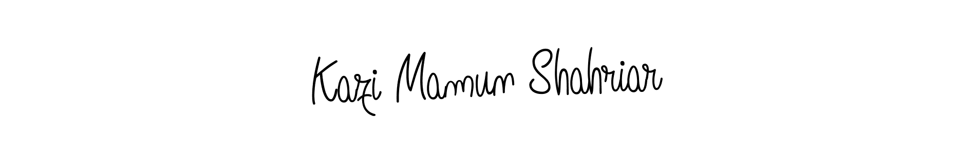 Make a beautiful signature design for name Kazi Mamun Shahriar. With this signature (Angelique-Rose-font-FFP) style, you can create a handwritten signature for free. Kazi Mamun Shahriar signature style 5 images and pictures png