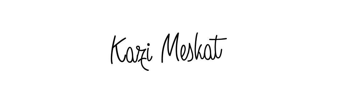 Create a beautiful signature design for name Kazi Meskat. With this signature (Angelique-Rose-font-FFP) fonts, you can make a handwritten signature for free. Kazi Meskat signature style 5 images and pictures png