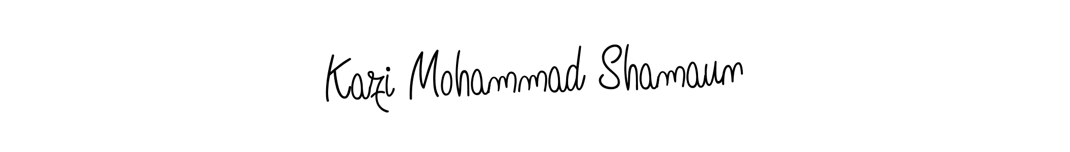 Create a beautiful signature design for name Kazi Mohammad Shamaun. With this signature (Angelique-Rose-font-FFP) fonts, you can make a handwritten signature for free. Kazi Mohammad Shamaun signature style 5 images and pictures png