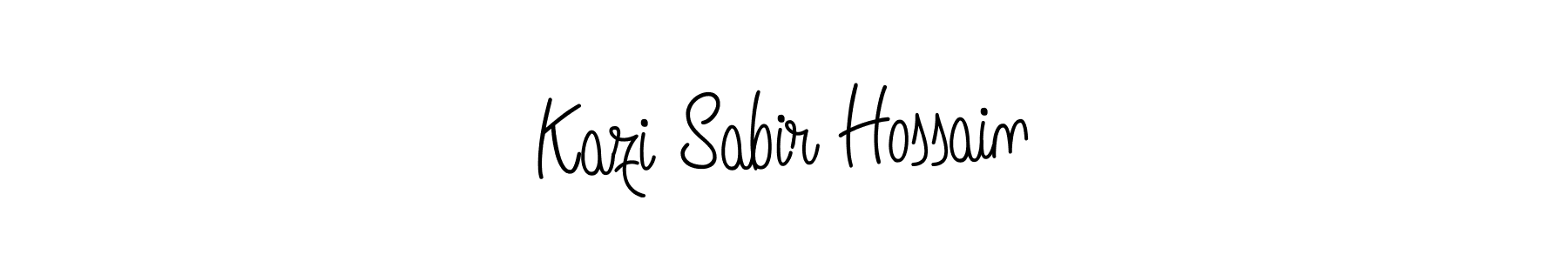 Make a beautiful signature design for name Kazi Sabir Hossain. With this signature (Angelique-Rose-font-FFP) style, you can create a handwritten signature for free. Kazi Sabir Hossain signature style 5 images and pictures png