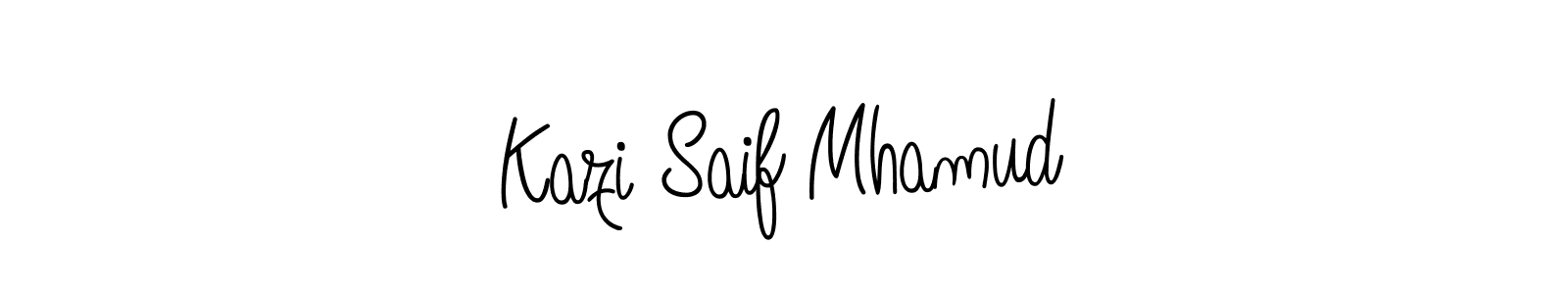 The best way (Angelique-Rose-font-FFP) to make a short signature is to pick only two or three words in your name. The name Kazi Saif Mhamud include a total of six letters. For converting this name. Kazi Saif Mhamud signature style 5 images and pictures png