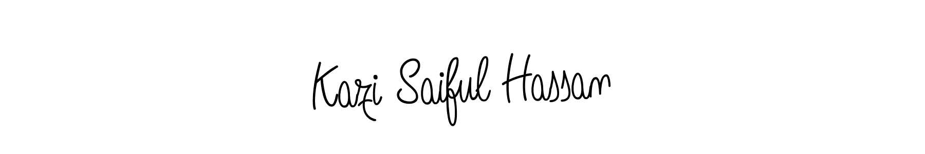 Design your own signature with our free online signature maker. With this signature software, you can create a handwritten (Angelique-Rose-font-FFP) signature for name Kazi Saiful Hassan. Kazi Saiful Hassan signature style 5 images and pictures png