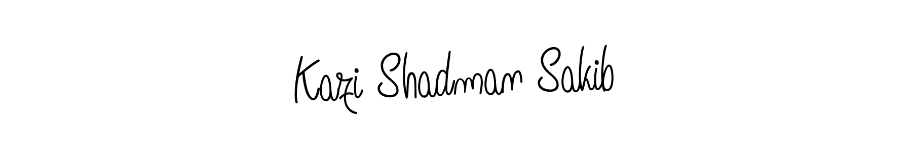 Also we have Kazi Shadman Sakib name is the best signature style. Create professional handwritten signature collection using Angelique-Rose-font-FFP autograph style. Kazi Shadman Sakib signature style 5 images and pictures png