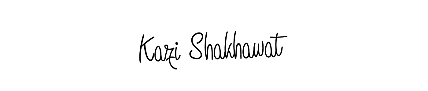 Create a beautiful signature design for name Kazi Shakhawat. With this signature (Angelique-Rose-font-FFP) fonts, you can make a handwritten signature for free. Kazi Shakhawat signature style 5 images and pictures png