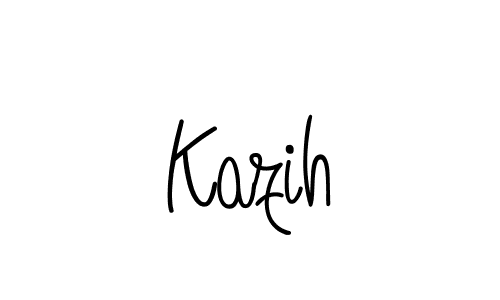 How to make Kazih name signature. Use Angelique-Rose-font-FFP style for creating short signs online. This is the latest handwritten sign. Kazih signature style 5 images and pictures png