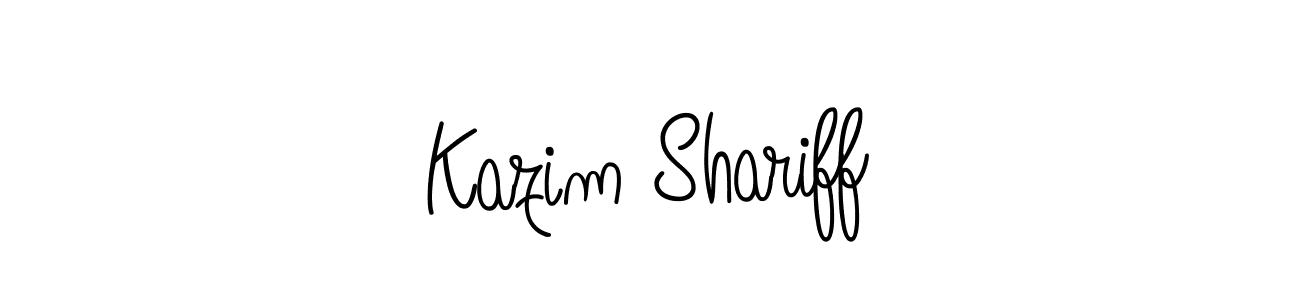 Make a beautiful signature design for name Kazim Shariff. With this signature (Angelique-Rose-font-FFP) style, you can create a handwritten signature for free. Kazim Shariff signature style 5 images and pictures png