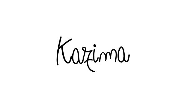 Design your own signature with our free online signature maker. With this signature software, you can create a handwritten (Angelique-Rose-font-FFP) signature for name Kazima. Kazima signature style 5 images and pictures png