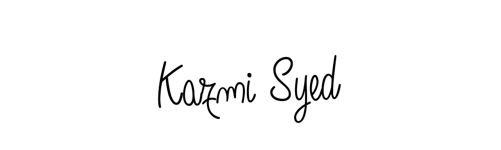 Make a beautiful signature design for name Kazmi Syed. With this signature (Angelique-Rose-font-FFP) style, you can create a handwritten signature for free. Kazmi Syed signature style 5 images and pictures png