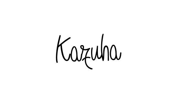 Kazuha stylish signature style. Best Handwritten Sign (Angelique-Rose-font-FFP) for my name. Handwritten Signature Collection Ideas for my name Kazuha. Kazuha signature style 5 images and pictures png