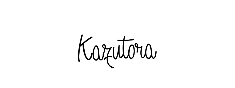 Design your own signature with our free online signature maker. With this signature software, you can create a handwritten (Angelique-Rose-font-FFP) signature for name Kazutora. Kazutora signature style 5 images and pictures png