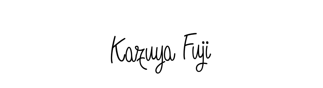 Use a signature maker to create a handwritten signature online. With this signature software, you can design (Angelique-Rose-font-FFP) your own signature for name Kazuya Fuji. Kazuya Fuji signature style 5 images and pictures png